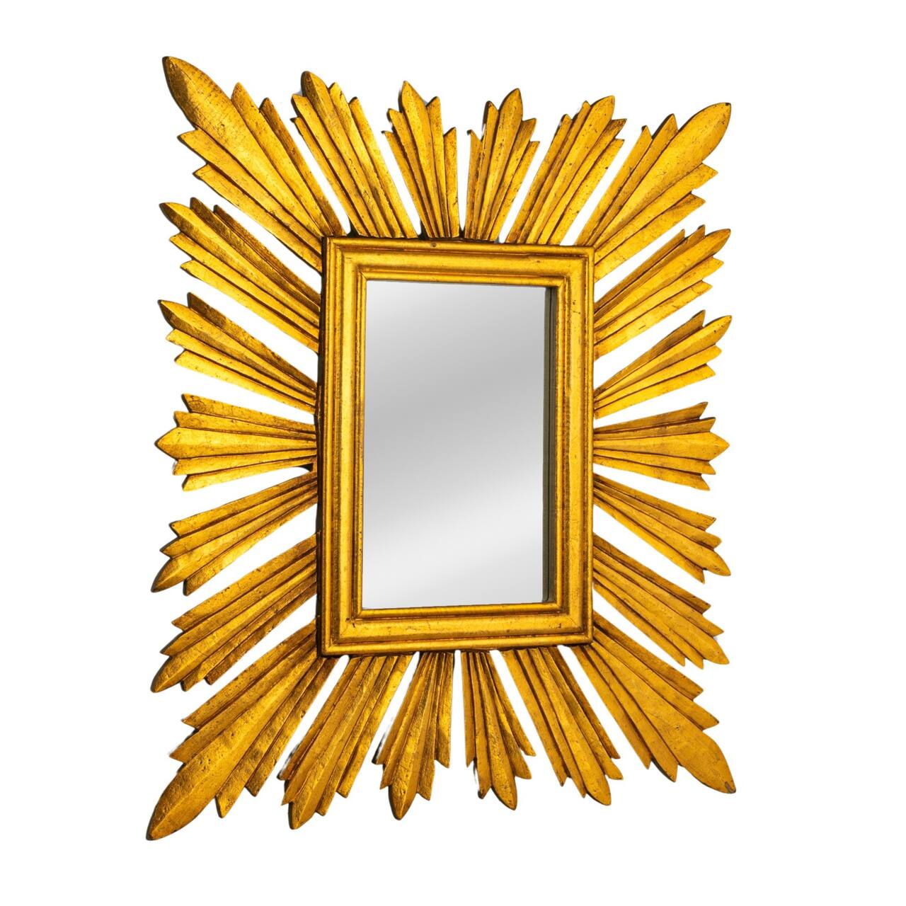 Hello Honey® 35.25" Gold Sunburst Rectangular Wall Mirror
